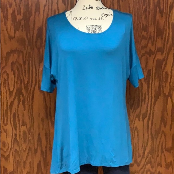 unknown Tops - Women Short Sleeve Teal Blouse